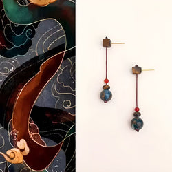 Tiger Eye Crystal Healing Earrings