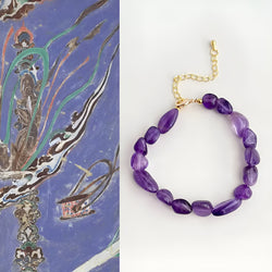 Bracelet de guérison en améthyste Prospérité et Paix